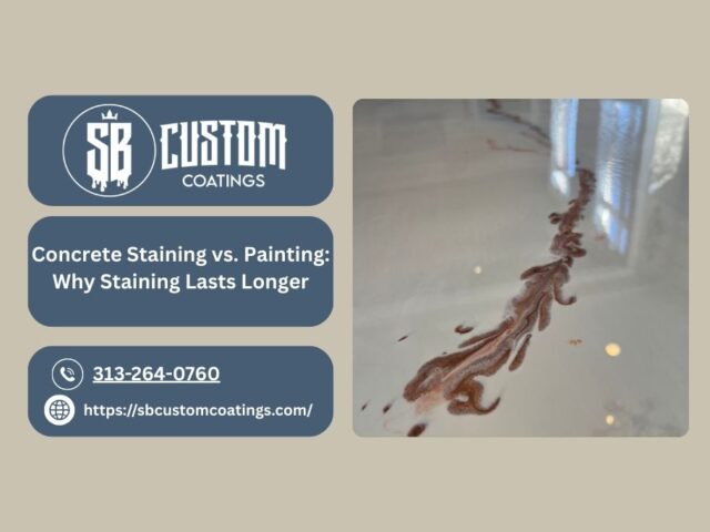 Concrete Staining vs. Painting: Why Staining Lasts Longer